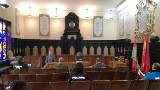 Reunión en el Salón de Sesiones del Ayuntamiento de Astorga